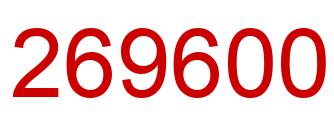Number 269600 red image