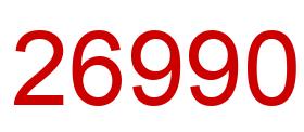 Number 26990 red image