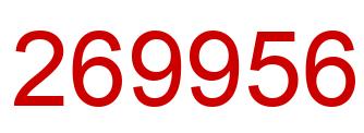 Number 269956 red image