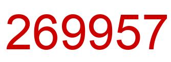 Number 269957 red image