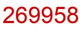 Number 269958 red image
