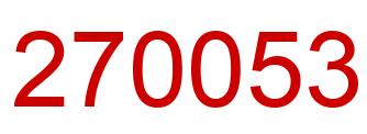 Number 270053 red image