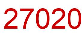 Number 27020 red image