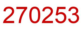Número 270253 imagen rojo