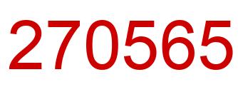 Number 270565 red image