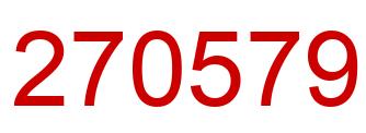 Number 270579 red image