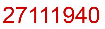 Número 27111940 imagen rojo