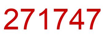 Number 271747 red image