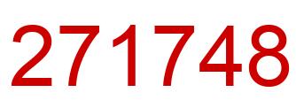 Number 271748 red image
