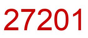 Number 27201 red image