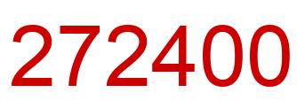 Número 272400 imagen rojo
