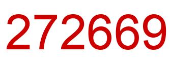 Number 272669 red image