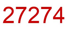 Number 27274 red image