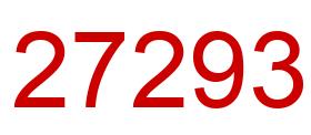 Number 27293 red image