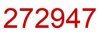 Number 272947 red image