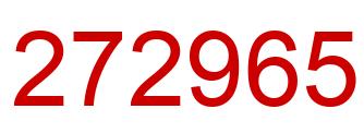 Number 272965 red image