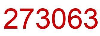 Number 273063 red image