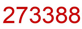 Number 273388 red image