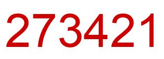 Number 273421 red image