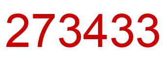 Number 273433 red image