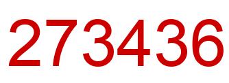 Number 273436 red image