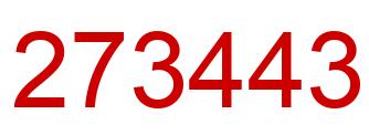 Number 273443 red image