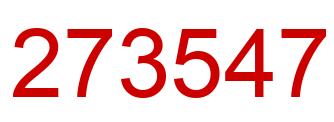 Number 273547 red image