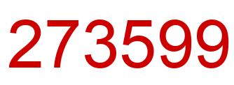 Number 273599 red image