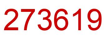 Number 273619 red image