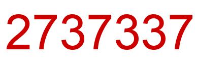 Number 2737337 red image