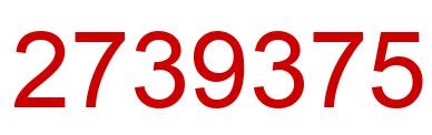 Number 2739375 red image