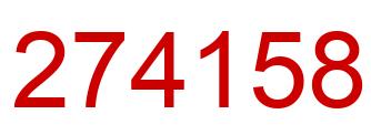 Number 274158 red image