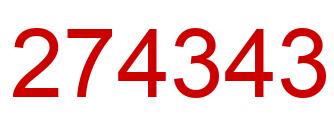 Number 274343 red image