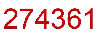 Número 274361 imagen rojo