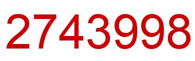 Número 2743998 imagen rojo