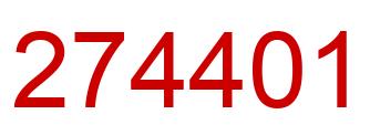 Number 274401 red image