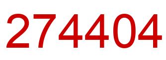 Number 274404 red image