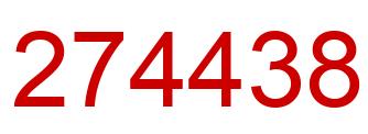 Number 274438 red image