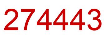 Number 274443 red image