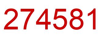 Number 274581 red image
