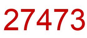 Number 27473 red image