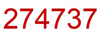 Number 274737 red image