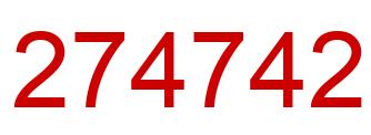 Number 274742 red image