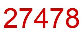 Number 27478 red image