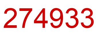 Número 274933 imagen rojo