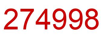 Number 274998 red image