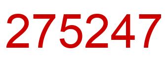 Number 275247 red image
