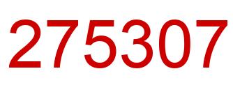 Number 275307 red image