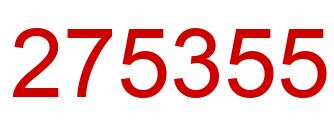 Número 275355 imagen rojo