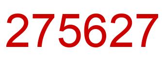 Number 275627 red image